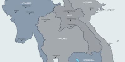 지도의 북부 라오스