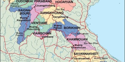 라오스 정치 지도