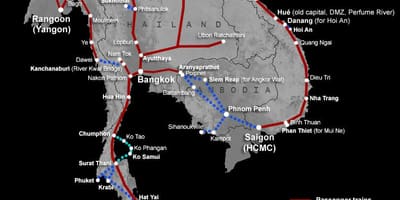 라오스 철도 지도