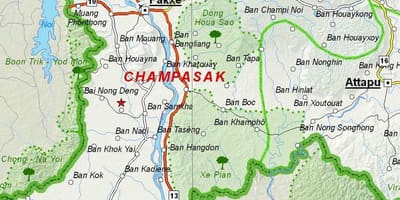 지도 참파삭 라오스